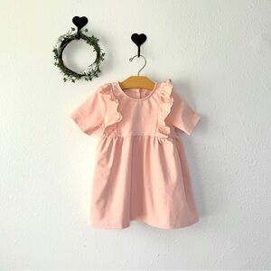 Isaac Mizrahi Soft Pink Eyelet Ruffle Dress | Size 4T